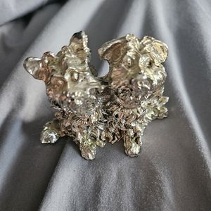 Rare Ricoperto Argento Italian Dogs statue